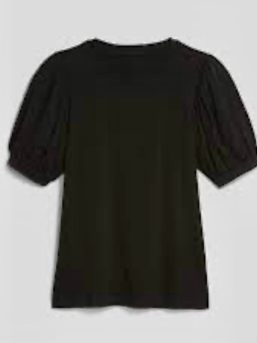 GAP Black Puff Sleeve T-Shirt – Medium Tall